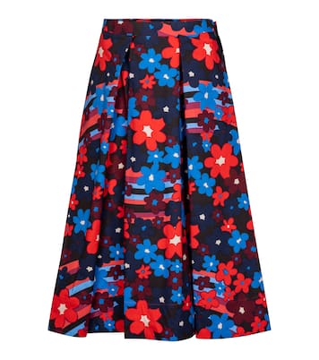 Floral cotton midi skirt | Marni