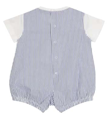 Bébé – Combinaison courte rayée en coton | Il Gufo