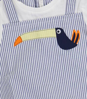 Bébé – Combinaison courte rayée en coton | Il Gufo