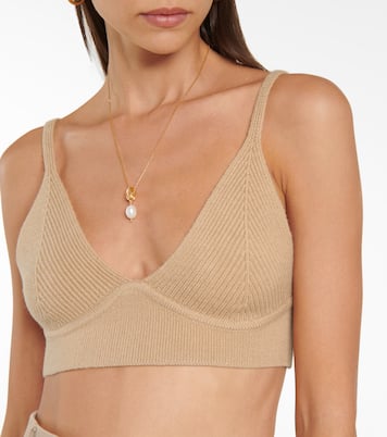 Bralette Aeris in misto cotone e lana a coste | Simkhai