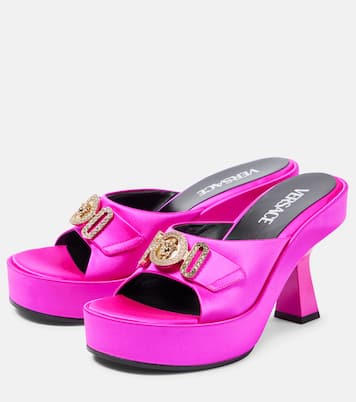 Medusa Biggie satin mules | Versace