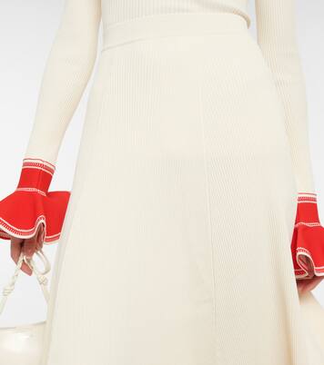Midirock aus Rippstrick | Jil Sander