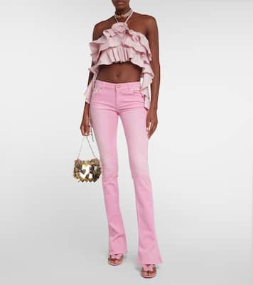 Ruffled halterneck crop top | Blumarine
