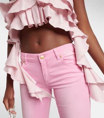 Ruffled halterneck crop top | Blumarine