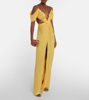 Thalia gathered off-shoulder gown | Costarellos