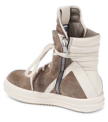 Geobasket suede and leather high-top sneakers | Rick Owens Kids