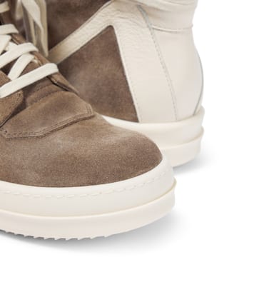 Geobasket suede and leather high-top sneakers | Rick Owens Kids
