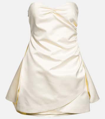 Bridal strapless ruched minidress | Rotate