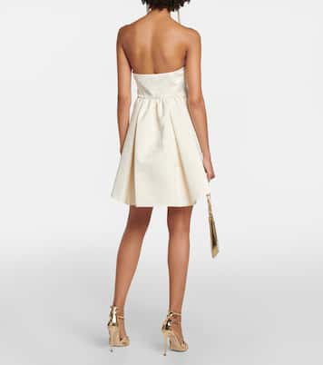 Bridal strapless ruched minidress | Rotate