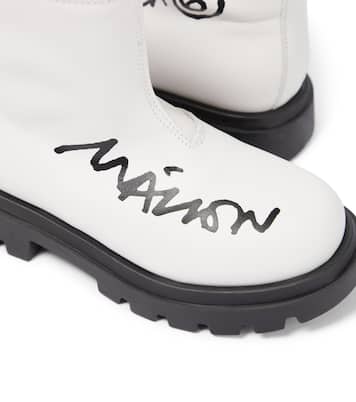 Botas de piel con logo | MM6 Maison Margiela Kids