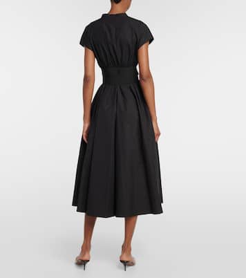 Abito midi in popeline di cotone con cintura | Alaïa