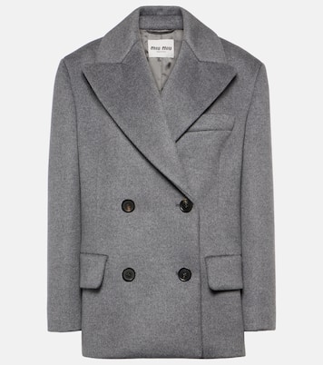 Double-breasted wool and cashmere coat  | Miu Miu