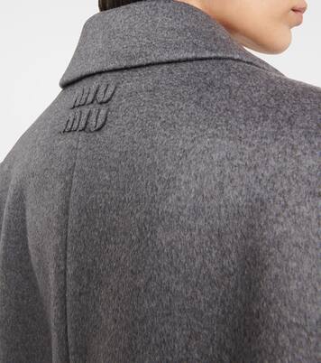 Double-breasted wool and cashmere coat  | Miu Miu