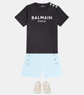 Shorts en jersey de algodón | Balmain Kids