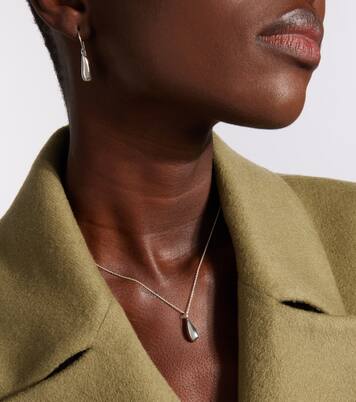 Droplet sterling silver pendant necklace in silver - Sophie