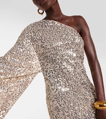 One-Shoulder-Maxikleid mit Pailletten | Rotate