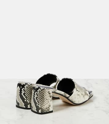 Lena 70 snake-effect leather mules | Jimmy Choo