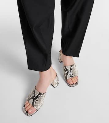 Lena 70 snake-effect leather mules | Jimmy Choo