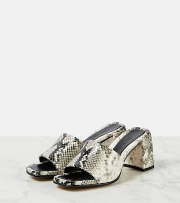 Lena 70 snake-effect leather mules | Jimmy Choo