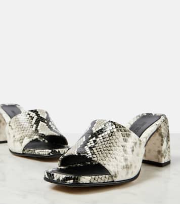 Lena 70 snake-effect leather mules | Jimmy Choo