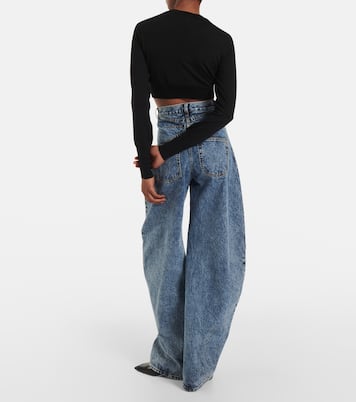 Cardigan cropped in misto lana | Alaïa