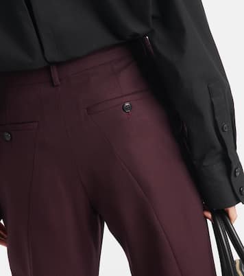 Asymmetric wool-blend chinos | Victoria Beckham