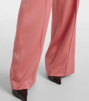 Edia high-rise satin wide-leg pants | Veronica Beard