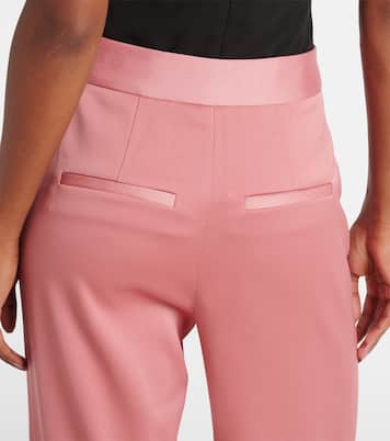 Edia high-rise satin wide-leg pants | Veronica Beard