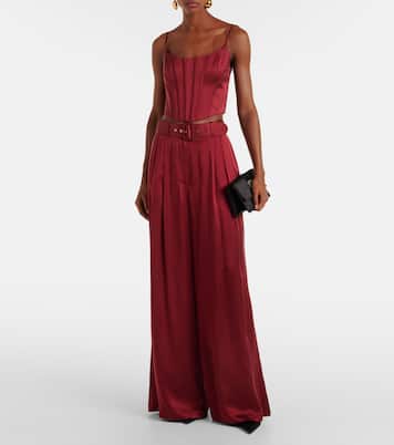 Pleated silk wide-leg pants | Zimmermann