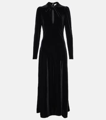Abito midi in velluto con cut-out | Ganni