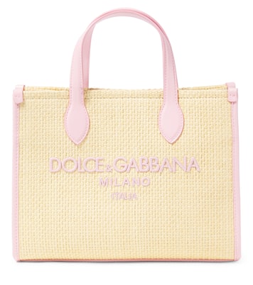 Borsa effetto rafia con logo | Dolce&Gabbana Kids
