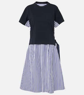 Abito chemisier in cotone a righe | Sacai