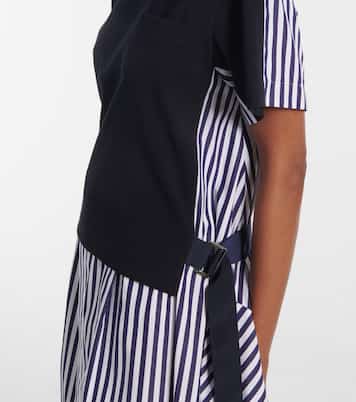 Abito chemisier in cotone a righe | Sacai