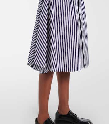 Abito chemisier in cotone a righe | Sacai