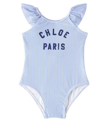 Bébé – Maillot de bain rayé à logo | Chloé Kids