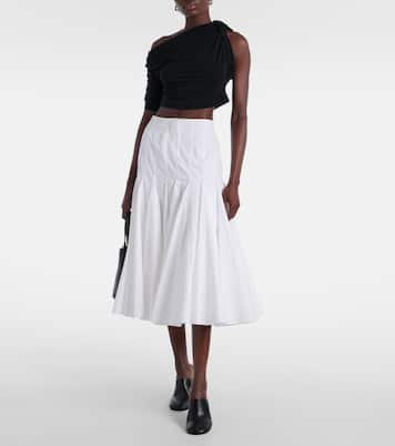 Gonna midi Agave in popeline di cotone | Jacquemus