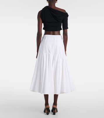 Gonna midi Agave in popeline di cotone | Jacquemus