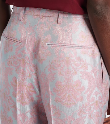 Pantaloni regular in jacquard floreale | Dries Van Noten