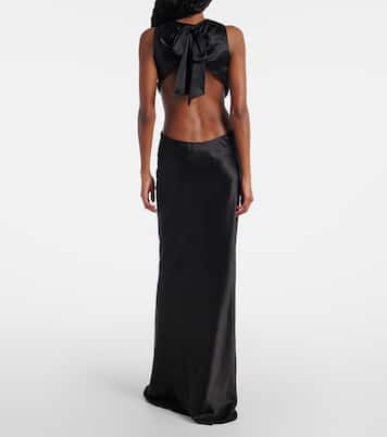 Robe longue en soie | Saint Laurent
