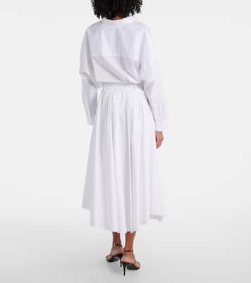 Jupe midi Poplin Power en coton mélangé | Dorothee Schumacher