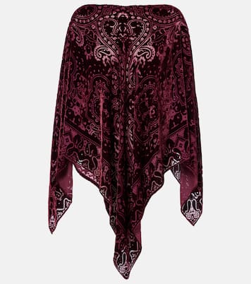 Poncho aus Samt mit Paisley-Muster | Etro