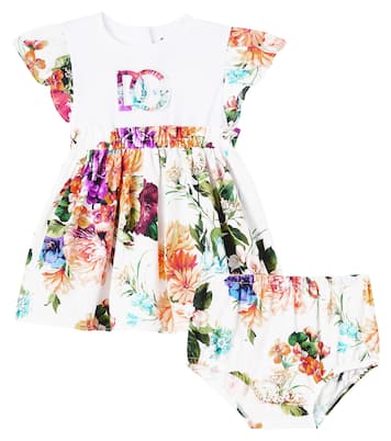 Bébé – Ensemble robe et culotte bloomer DG | Dolce&Gabbana Kids