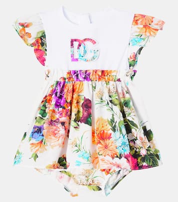 Bébé – Ensemble robe et culotte bloomer DG | Dolce&Gabbana Kids