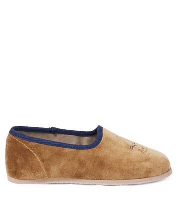 Gib embroidered velvet loafers | Bonpoint