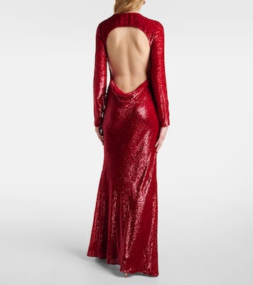 Robe longue en fil coupé | Self-Portrait