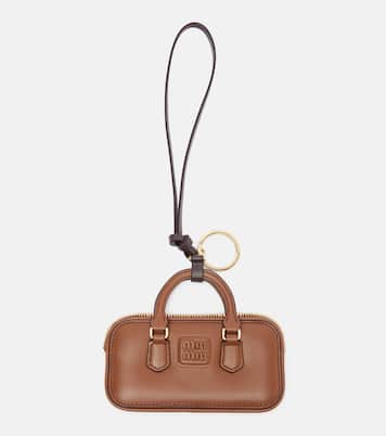 Arcadie leather bag charm | Miu Miu