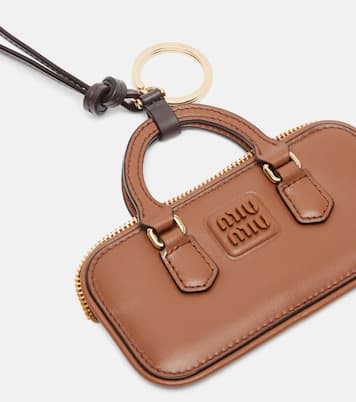 Arcadie leather bag charm | Miu Miu