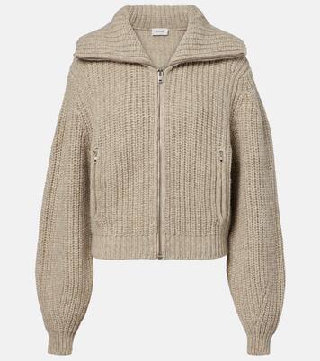 Ribbed-knit alpaca and yak wool cardigan | Lemaire