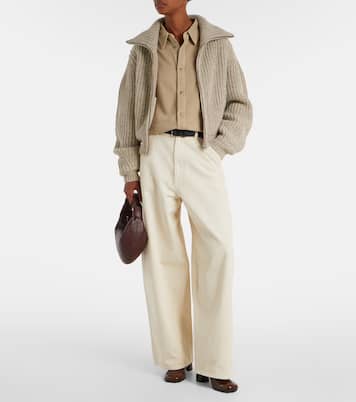 Ribbed-knit alpaca and yak wool cardigan | Lemaire