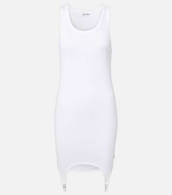 Ribbed-knit cotton jersey minidress | Jean Paul Gaultier